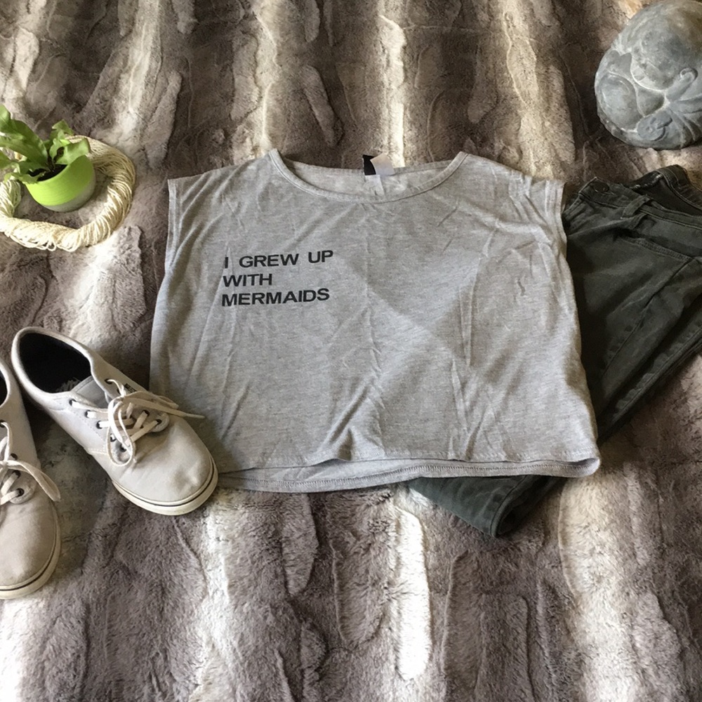 I Grew Up With Mermaids Muscle Tee